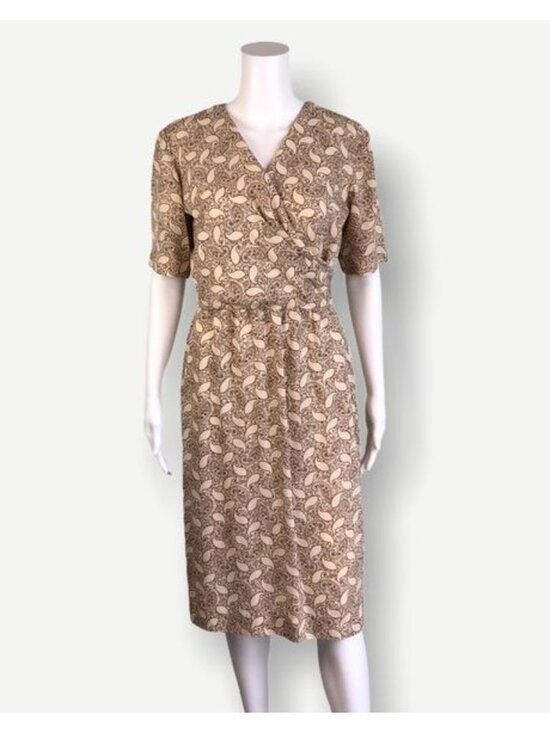 Vintage Dresses & Skirts - VINTAGE Liz Claiborne Paisley Silk Dress - M